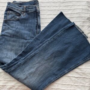 Aeropostale High Waisted Flare Bootcut Jeans with Raw Hem